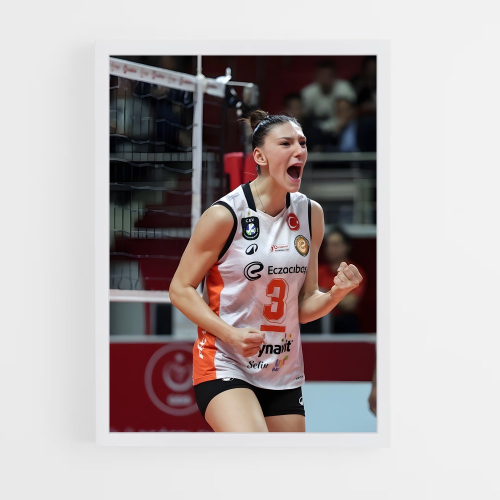 Poster Ace de la Célébration – affiche Volleyball (vue 3)